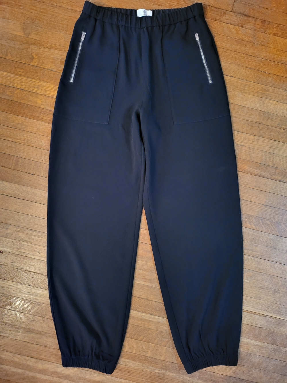 Babaton Aritzia Black Elastic Cuff Zip-Pocket Dress Pants